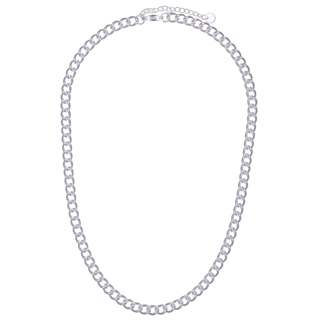 Rounded armoured chain steel neck chain 6mm 45cm +5cm