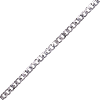 Steel flat armoured chain necklace 54cm 6mm (Steel 316L)