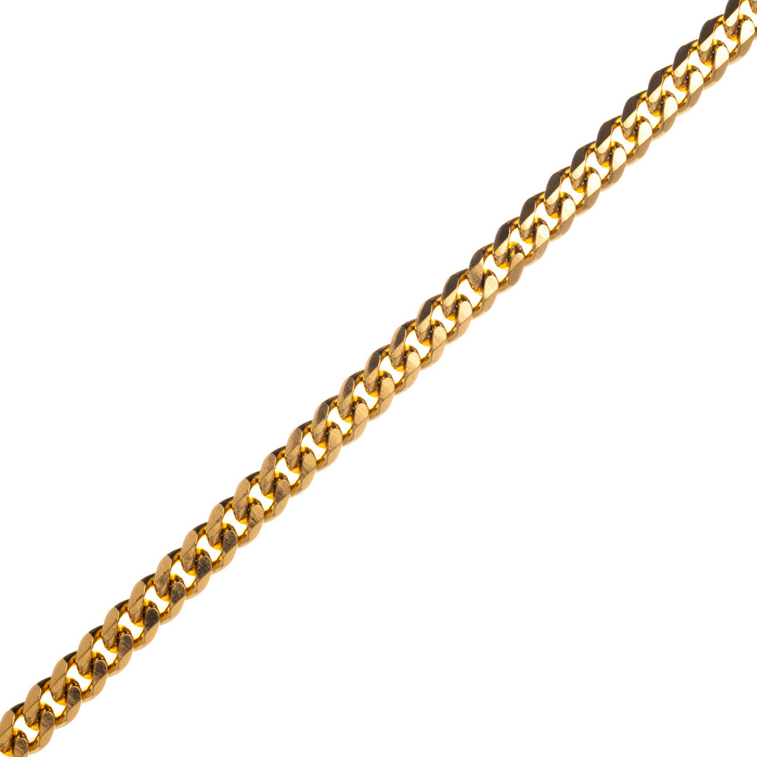 Beveled armoured steel chain 55cm 6mm (Steel 316L)