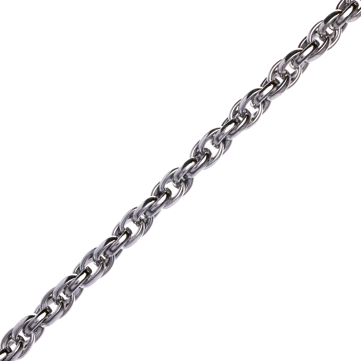 Oval rope chain steel chain 55cm 7mm (Steel 316L)