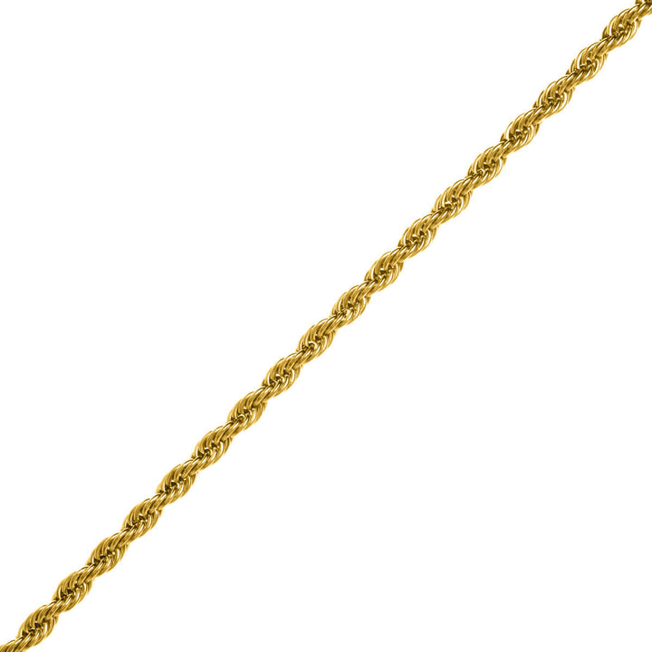 Rope chain steel cordelia chain necklace 4mm 46cm +5cm