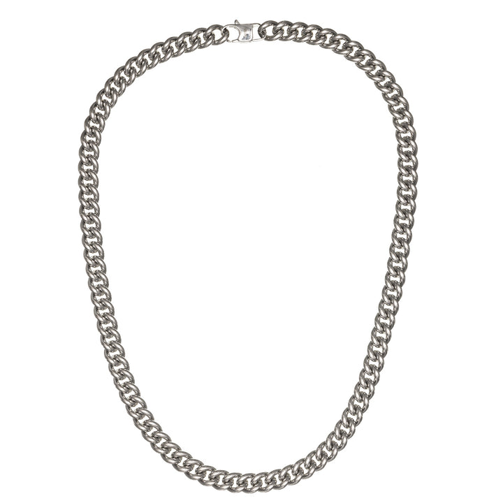 Rounded armoured steel chain chain 60cm 1cm (Steel 316L)