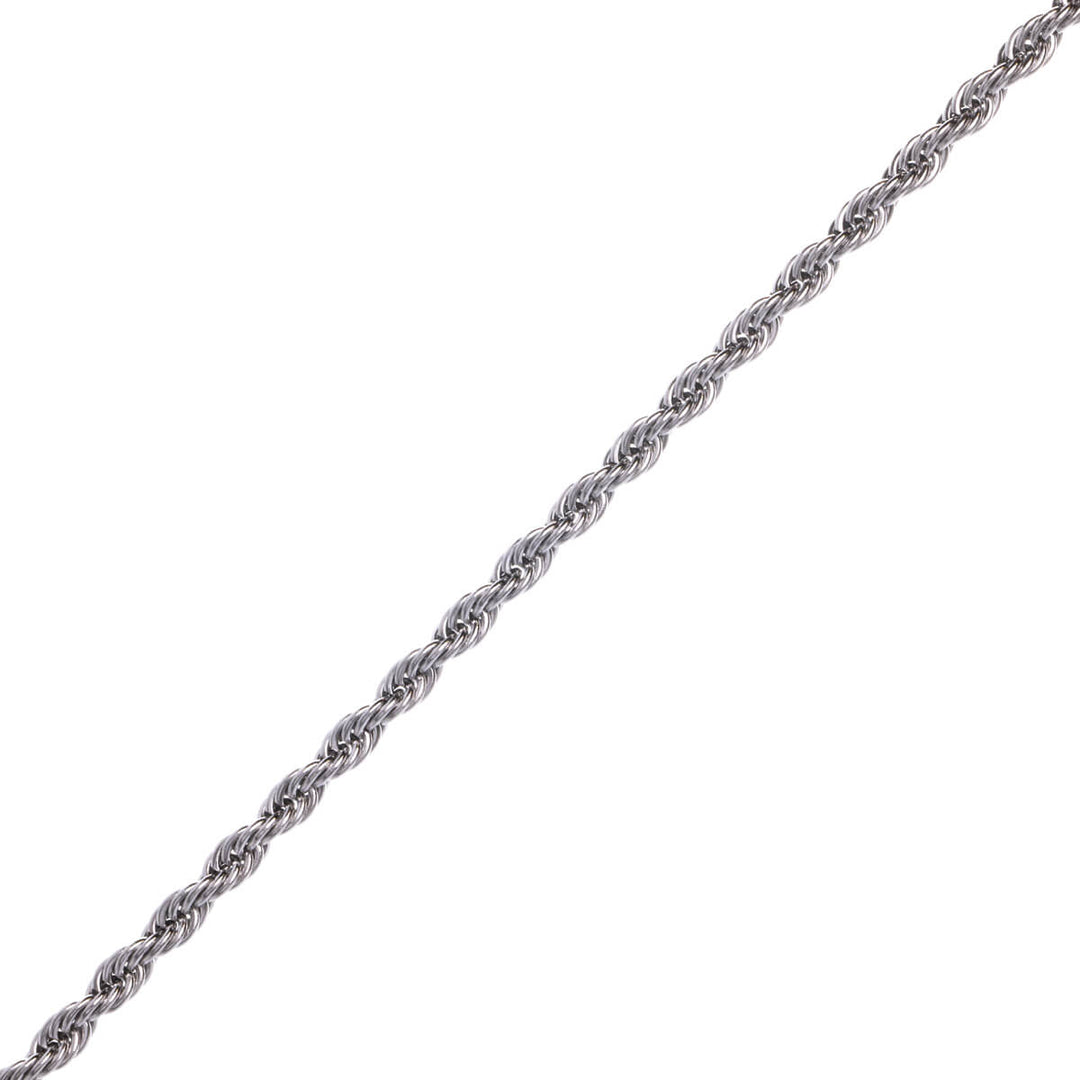 Steel cordelia chain rope chain necklace 3mm 48cm +5cm