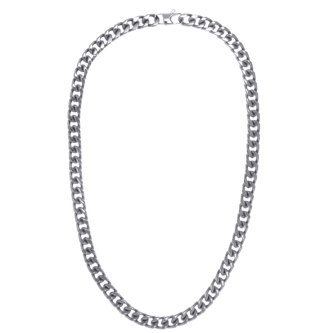 Thick armoured chain steel neck chain 1cm 60cm (Steel 316L)