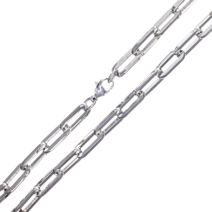 Steel cable necklace 6mm 55cm (Steel 316L)