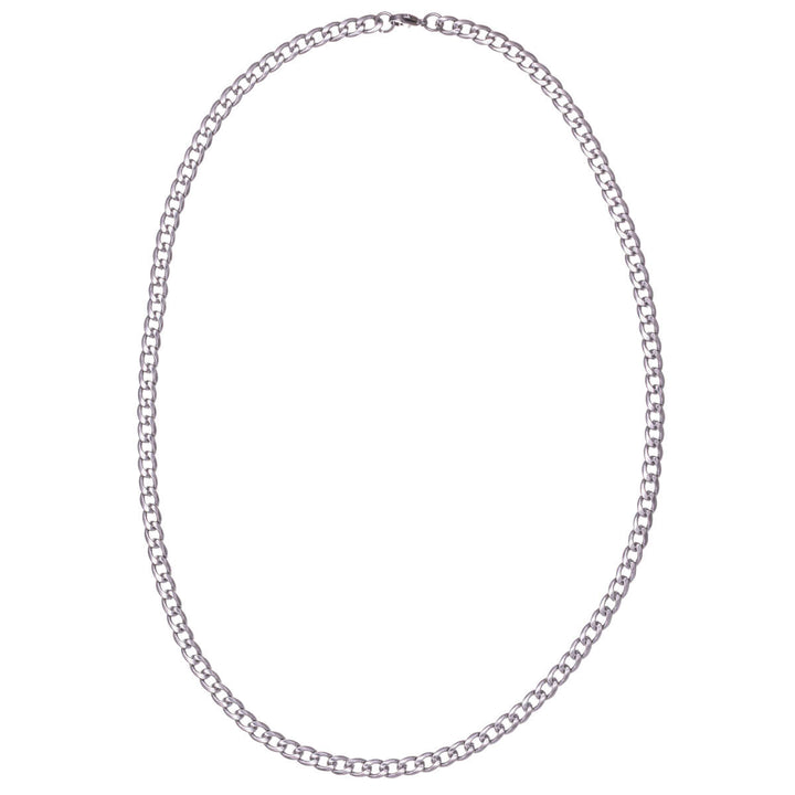 Flat armour chain steel necklace 5mm 55cm (Steel 316L)