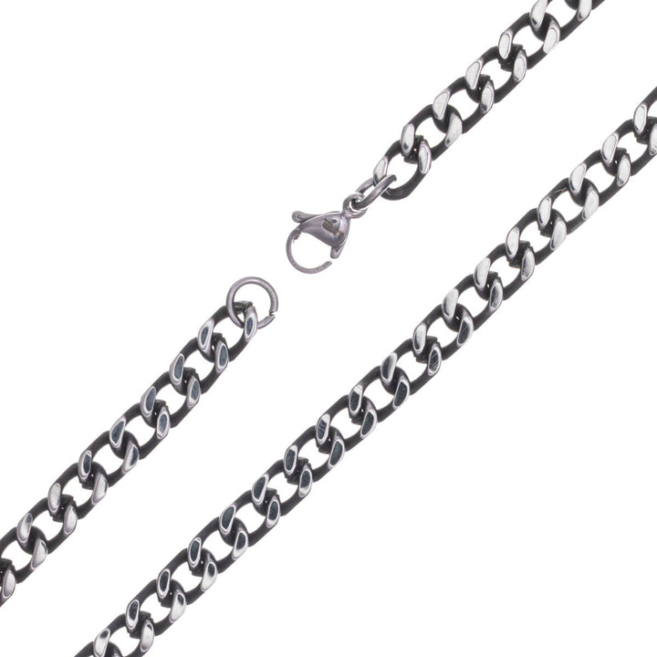 Dark steel armour chain 5mm 55cm (Steel 316L)