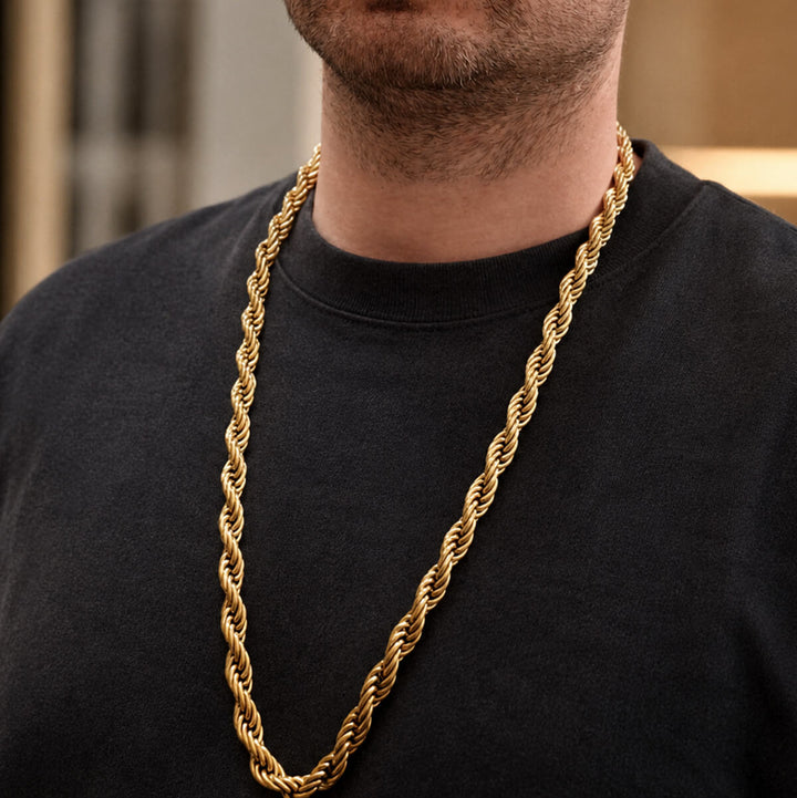 Men's Cordell Necklace, 1 cm, 80 cm (316L Steel)