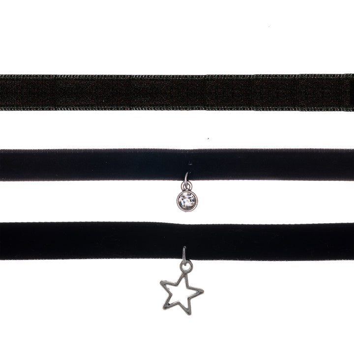 Velvet choker necklace, set of 3