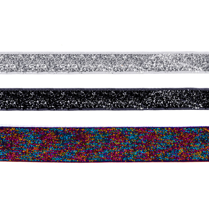 Set of 3 sparkling choker necklaces