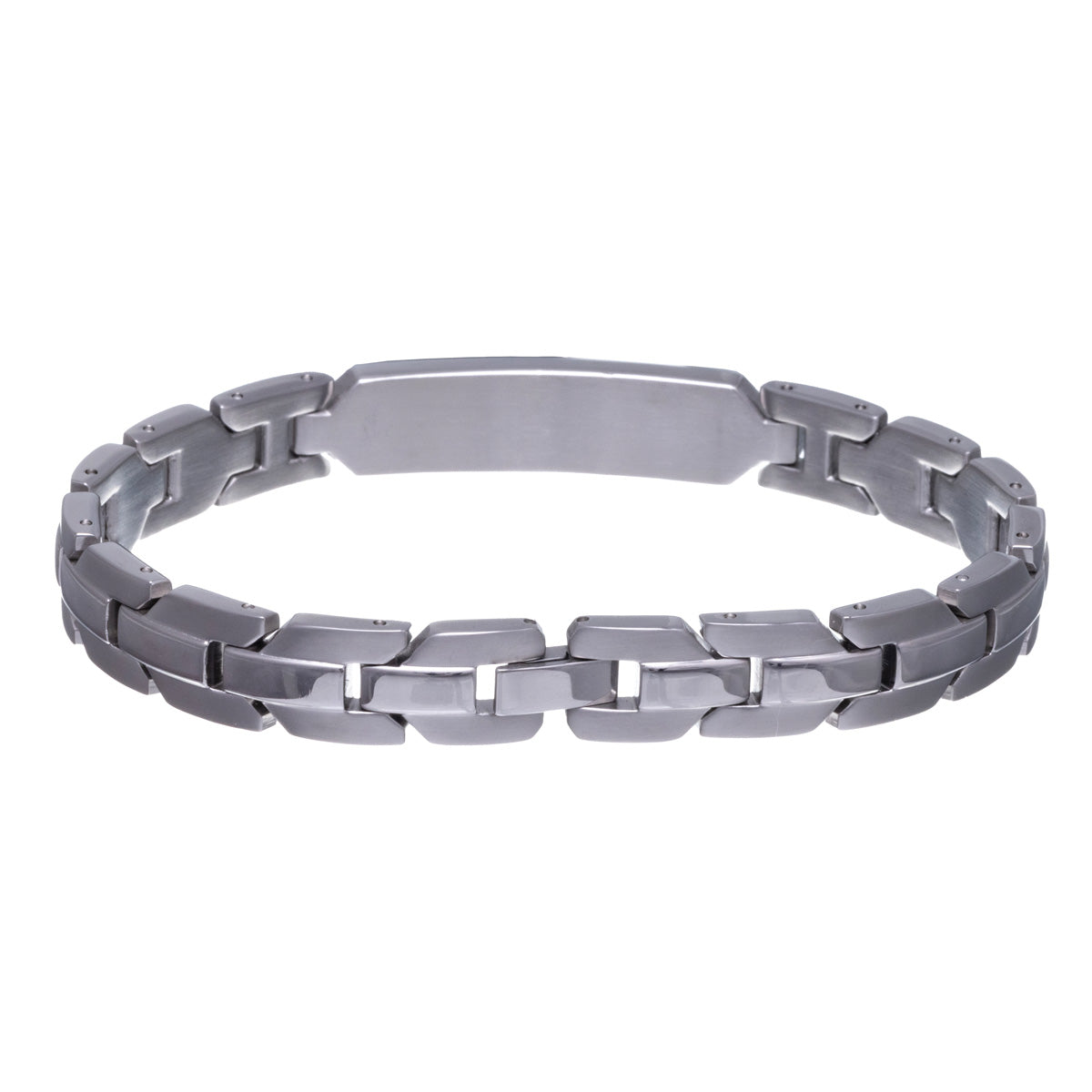 Steel plate bracelet 21,5cm (Steel 316L)