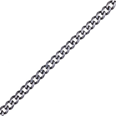 Flat armour chain dark bracelet 20cm 8mm (Steel 316L)