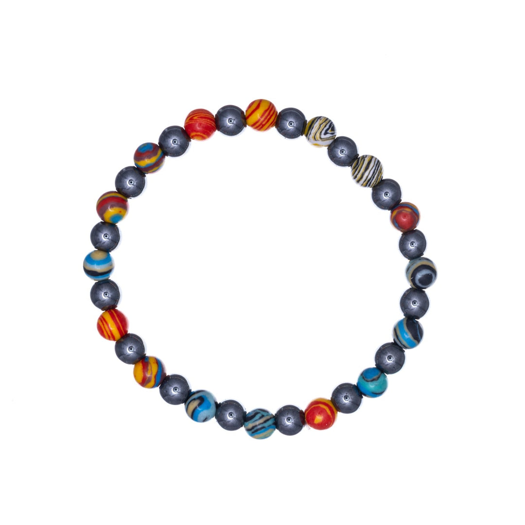 Colorful beaded bracelet elastic bracelet 6mm