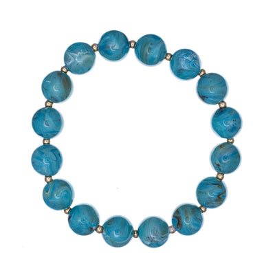 Colourful stone imitation pearl bracelet pendant 3pcs