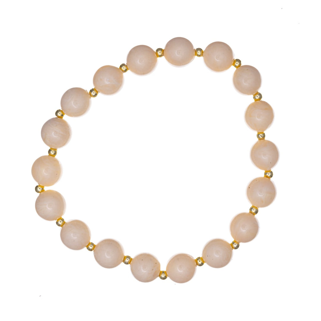 Colourful stone imitation pearl bracelet pendant 3pcs