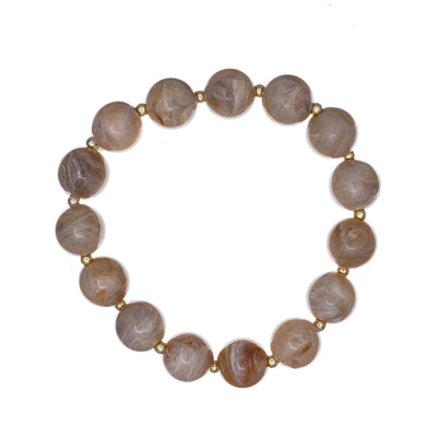 Colourful stone imitation pearl bracelet pendant 3pcs