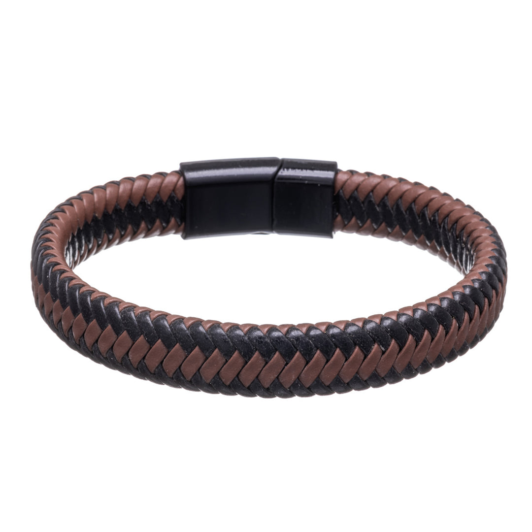 Two tone braided bracelet 21cm