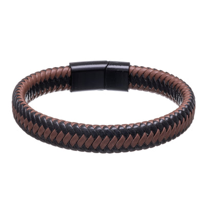 Two tone braided bracelet 21cm