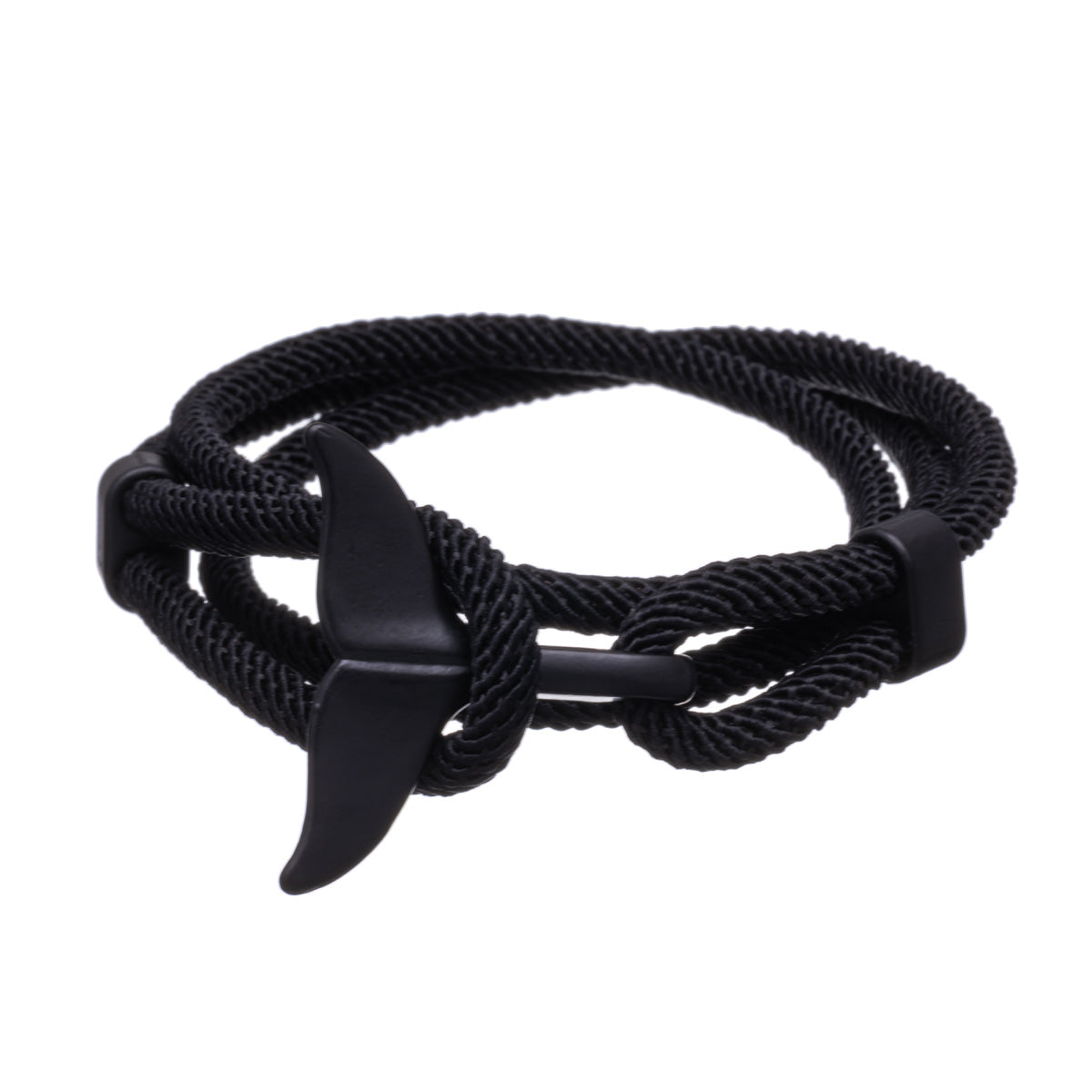 Wrap-around cord bracelet whale tail