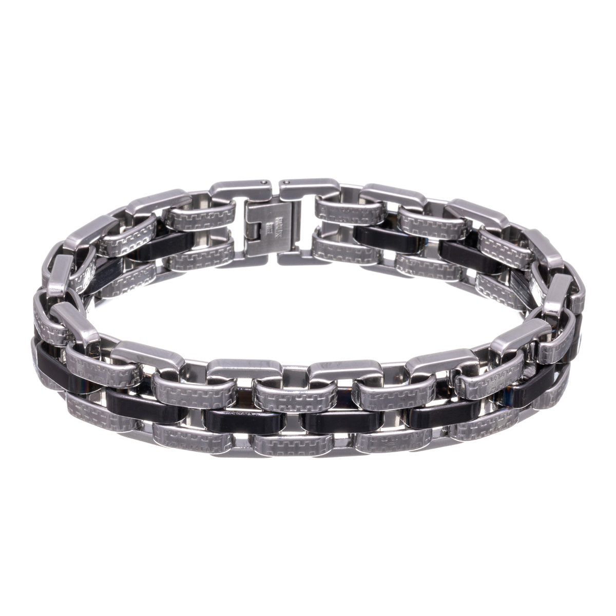 Steel wide bracelet 21,5cm (Steel 316L)