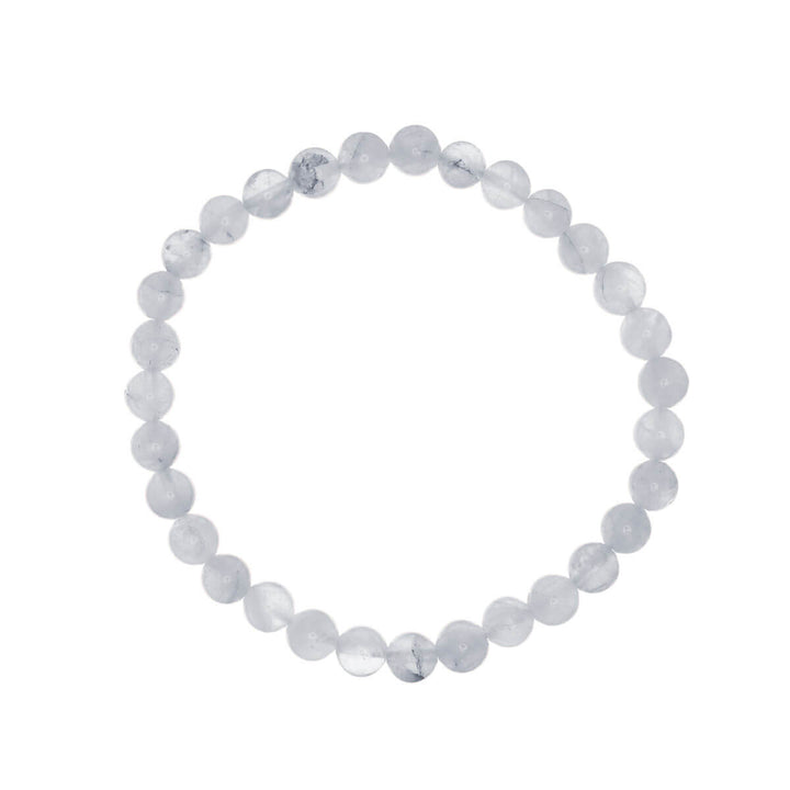 Stone bead bracelet flexible 6mm