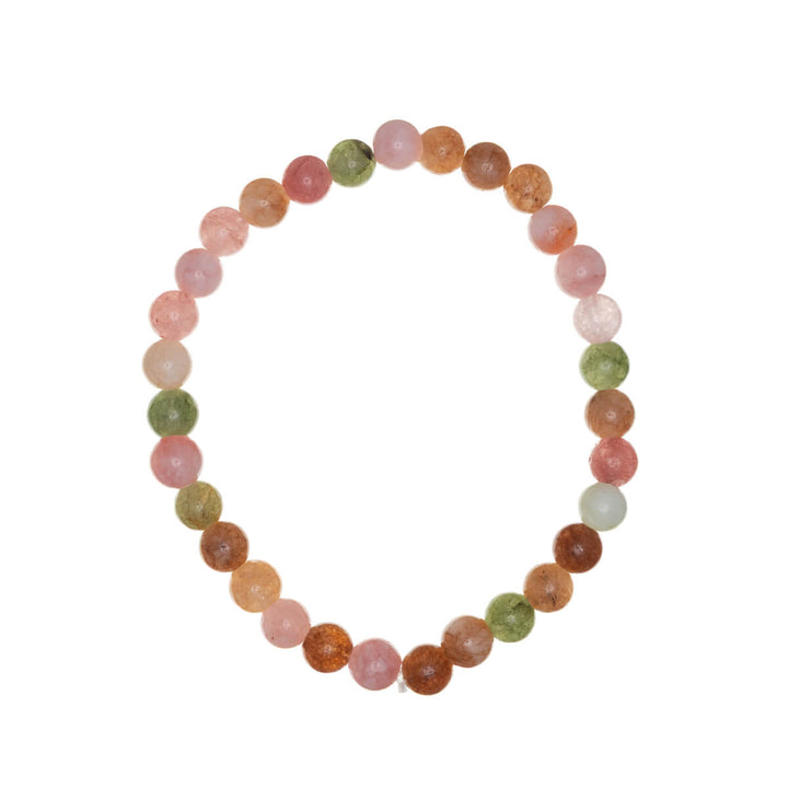 Stone bead bracelet flexible 6mm