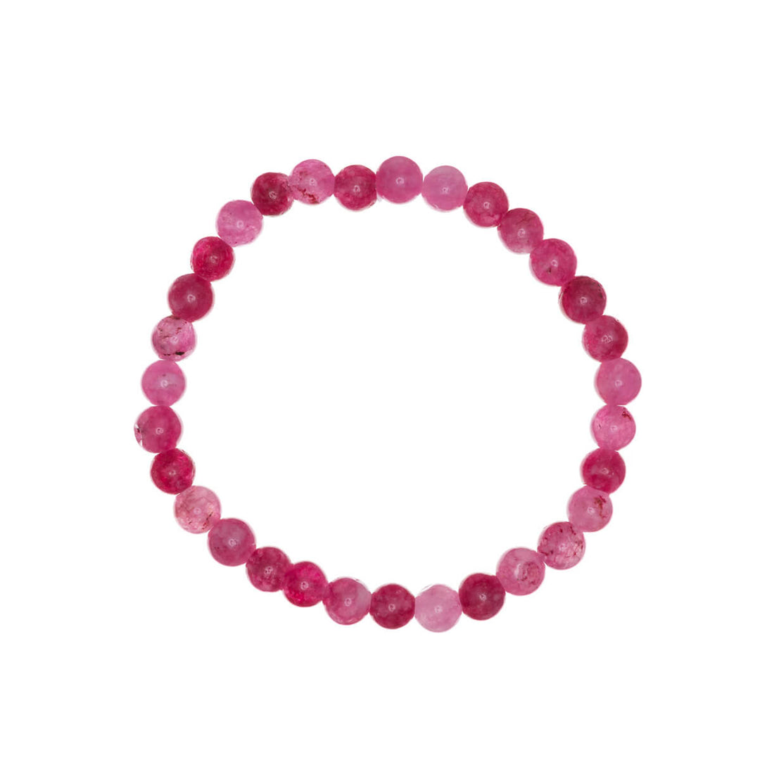 Stone bead bracelet flexible 6mm