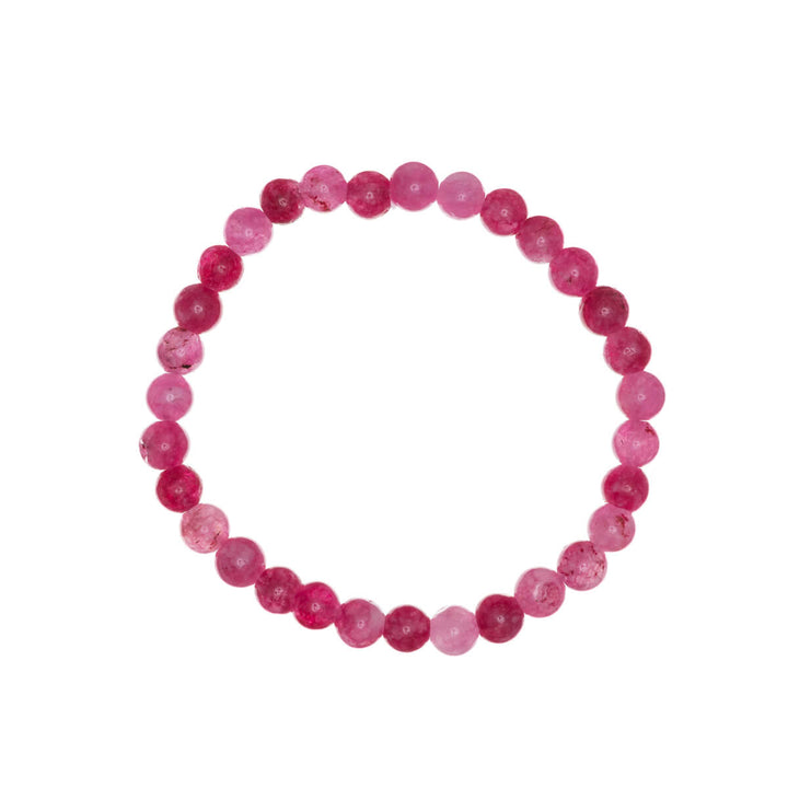 Stone bead bracelet flexible 6mm