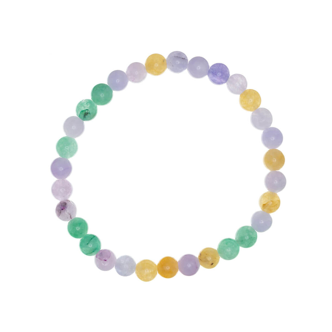 Stone bead bracelet flexible 6mm