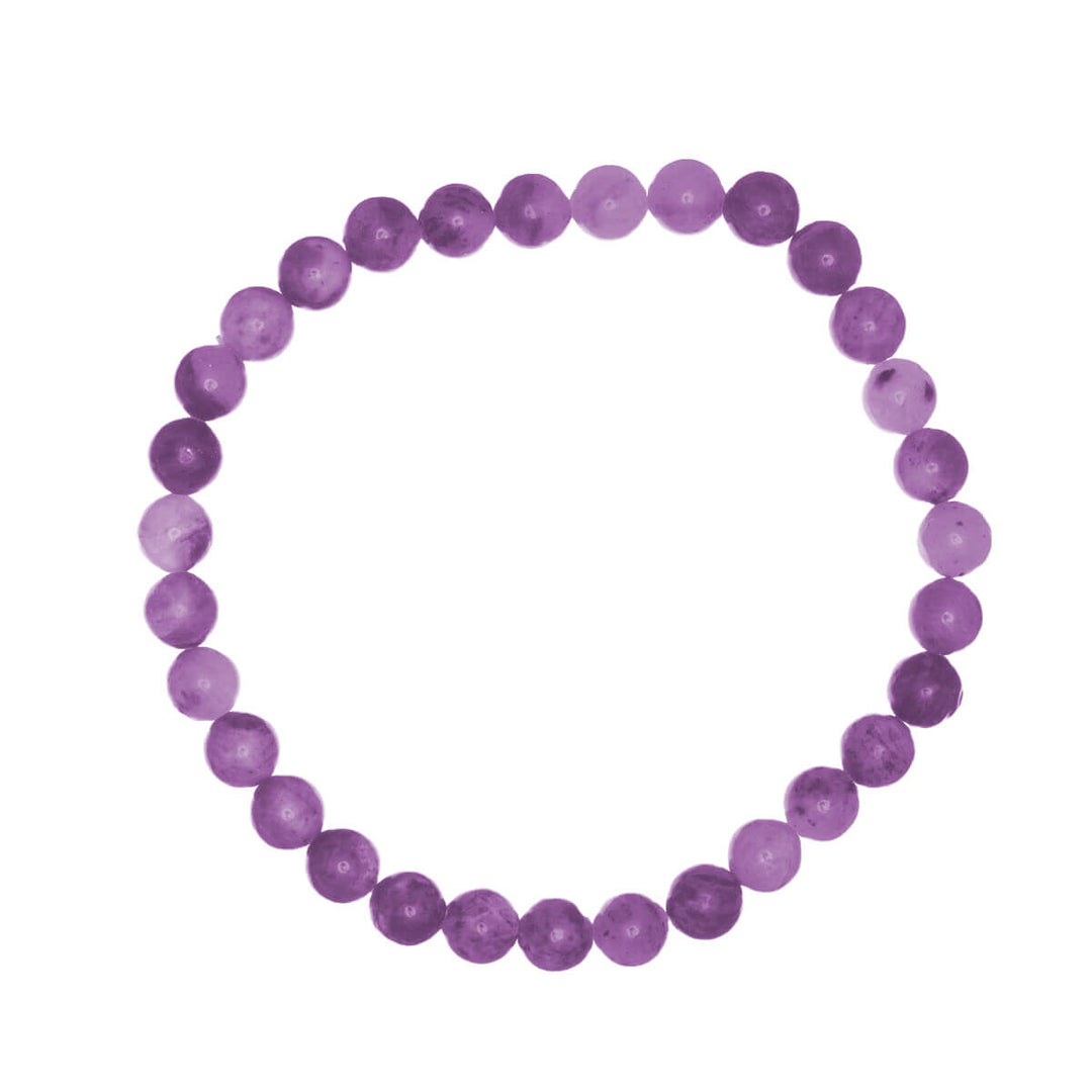 Stone bead bracelet flexible 6mm