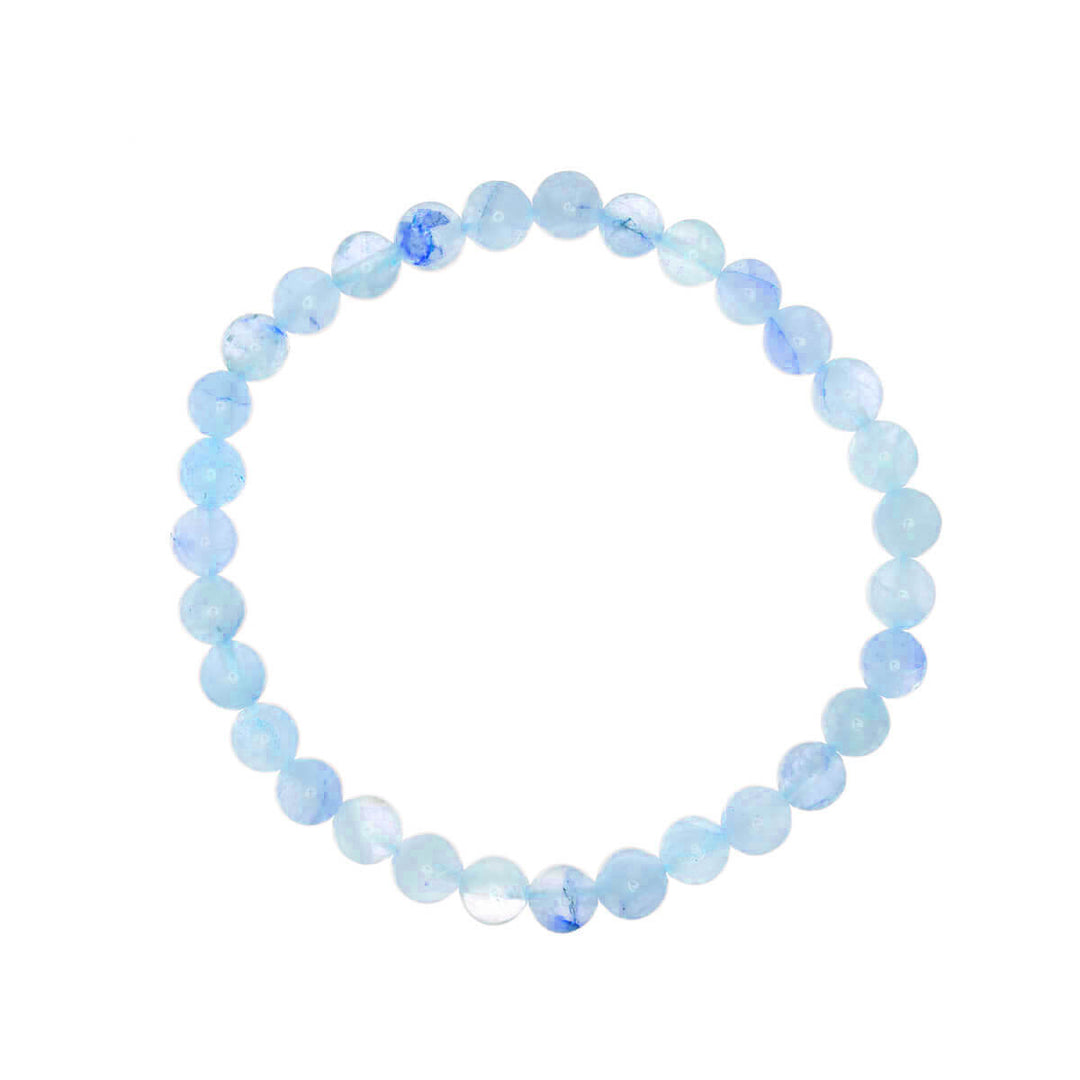 Stone bead bracelet flexible 6mm