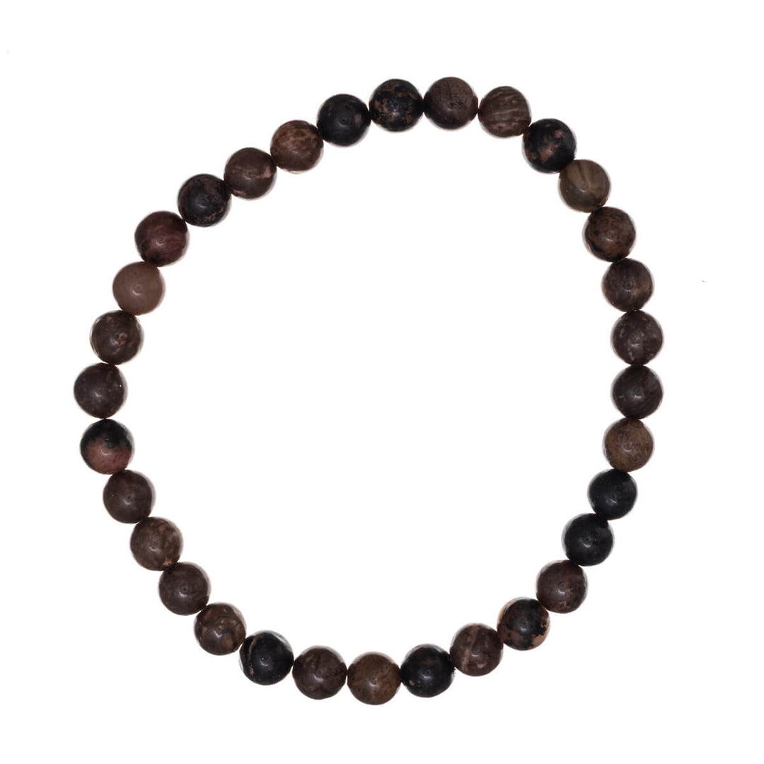 Stone bead bracelet flexible 6mm