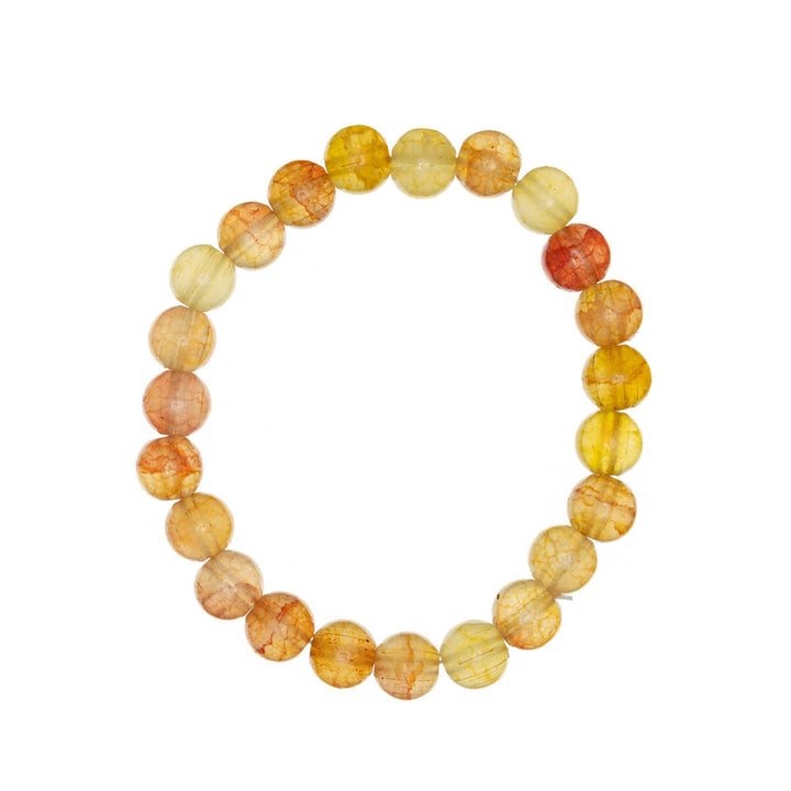 Stone bead bracelet flexible 8mm