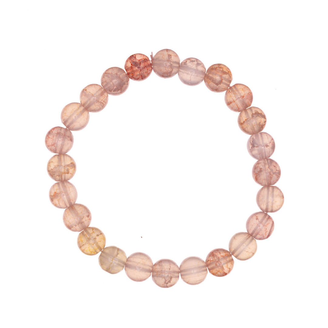 Stone bead bracelet flexible 8mm