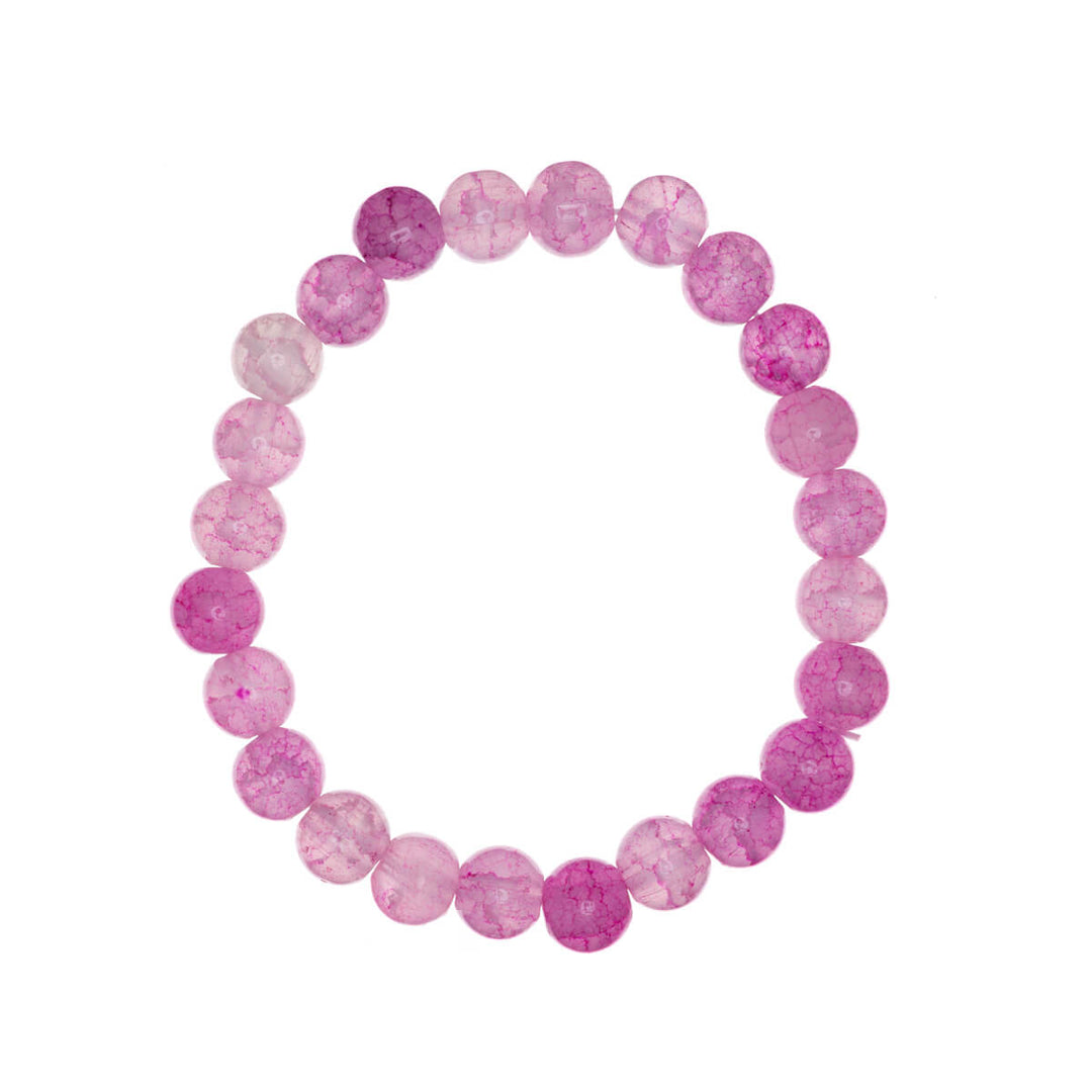 Stone bead bracelet flexible 8mm