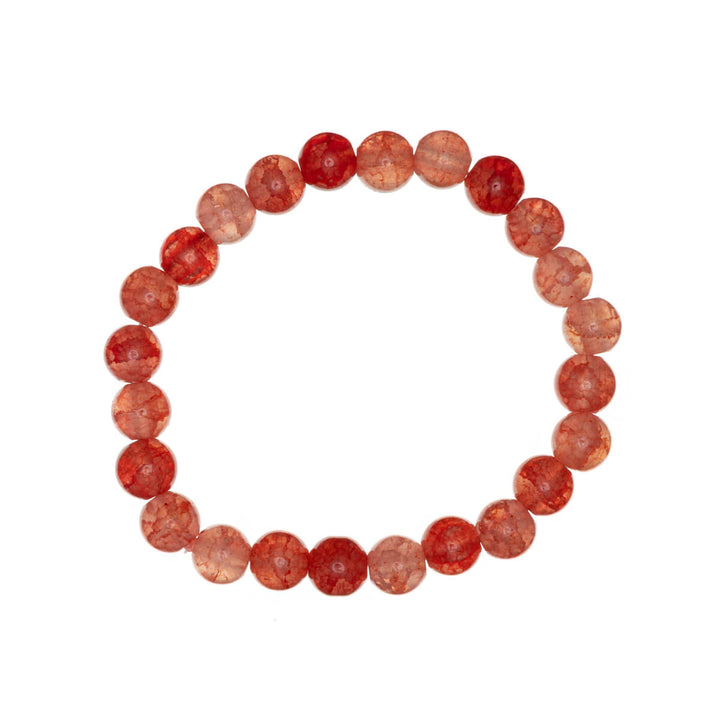 Stone bead bracelet flexible 8mm