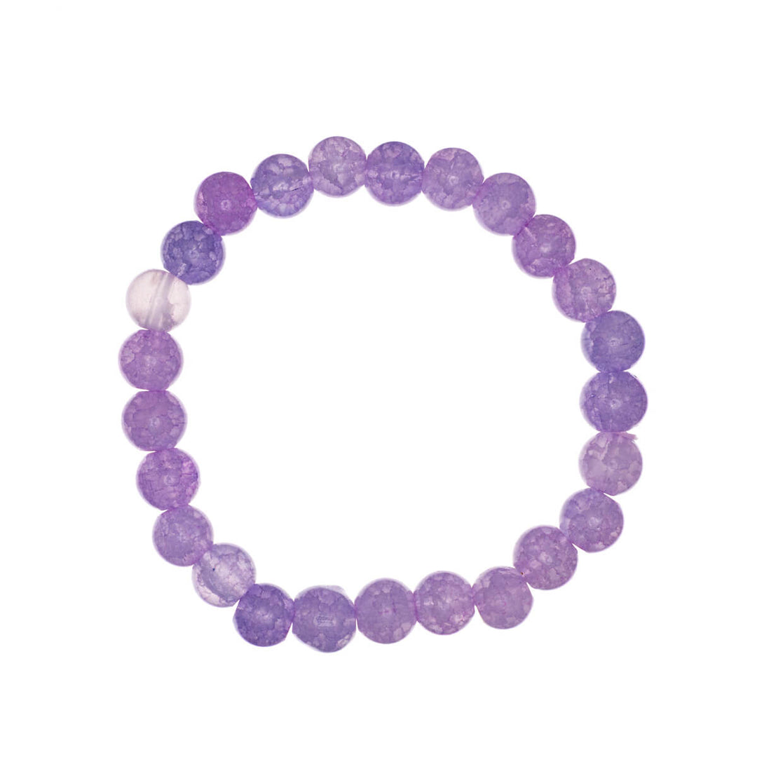 Stone bead bracelet flexible 8mm