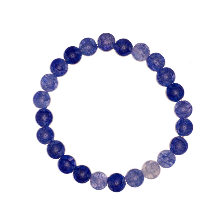 Stone bead bracelet flexible 8mm