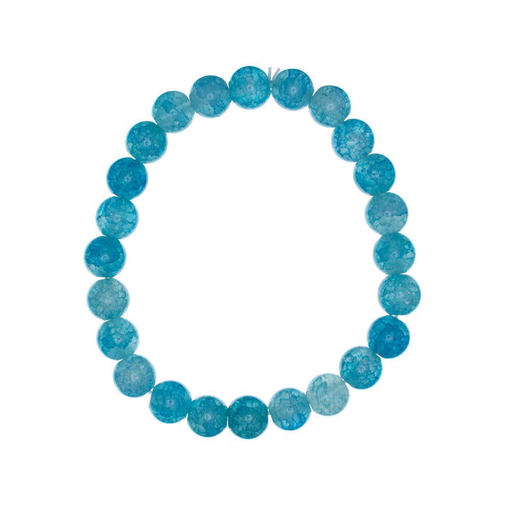 Stone bead bracelet flexible 8mm