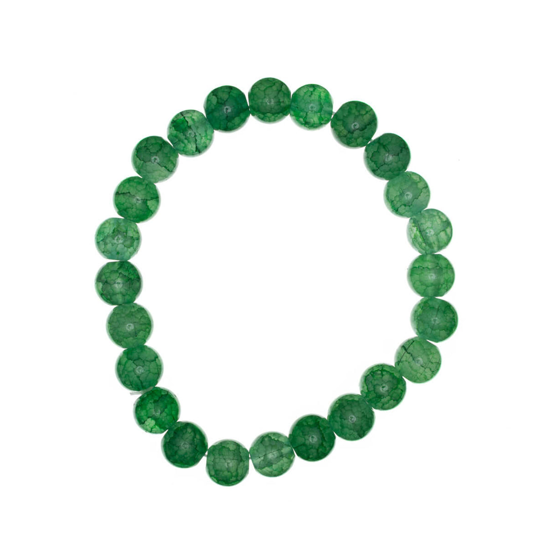 Stone bead bracelet flexible 8mm