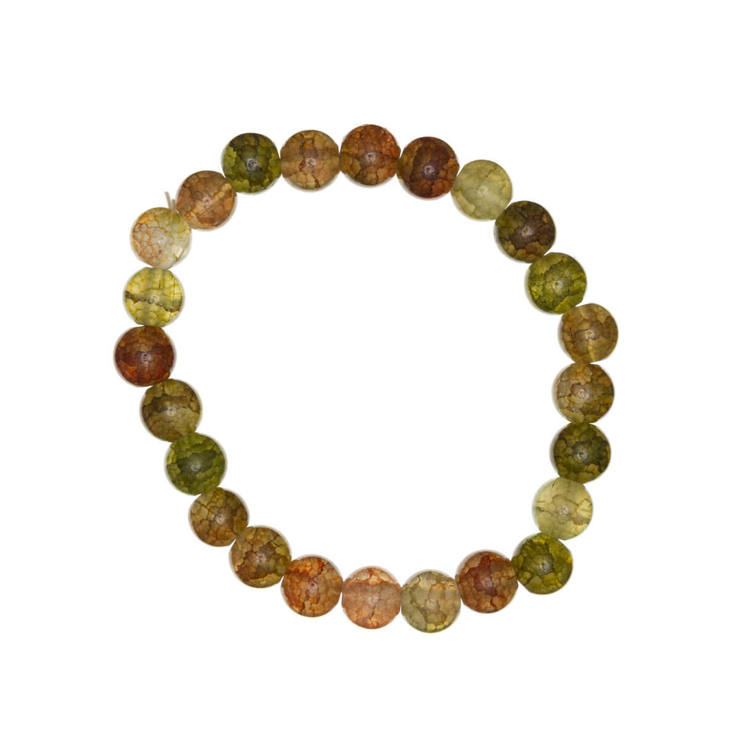 Stone bead bracelet flexible 8mm