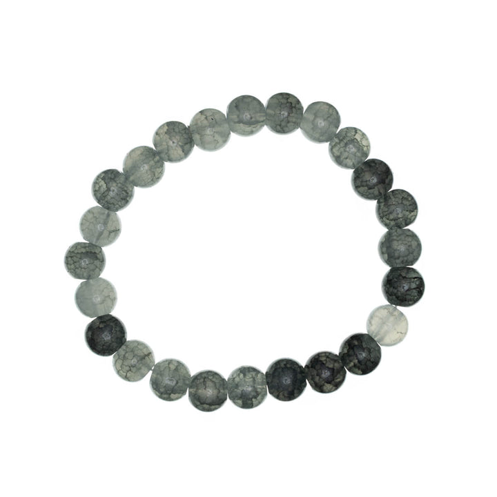 Stone bead bracelet flexible 8mm