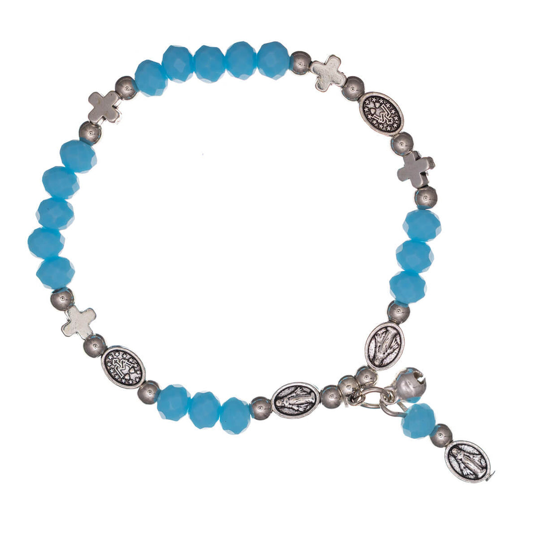 Flexible cross bead bracelet