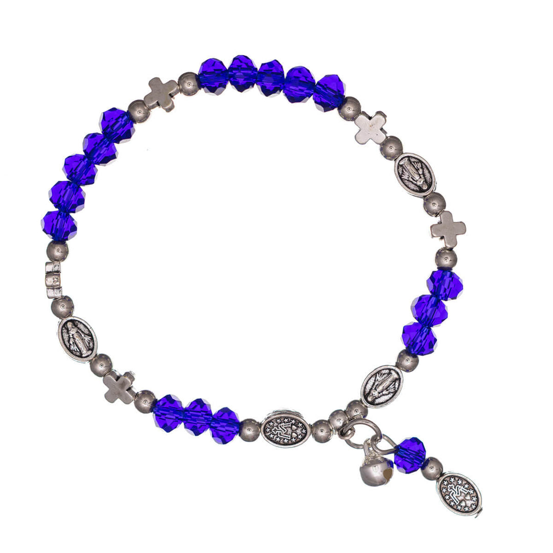 Flexible cross bead bracelet