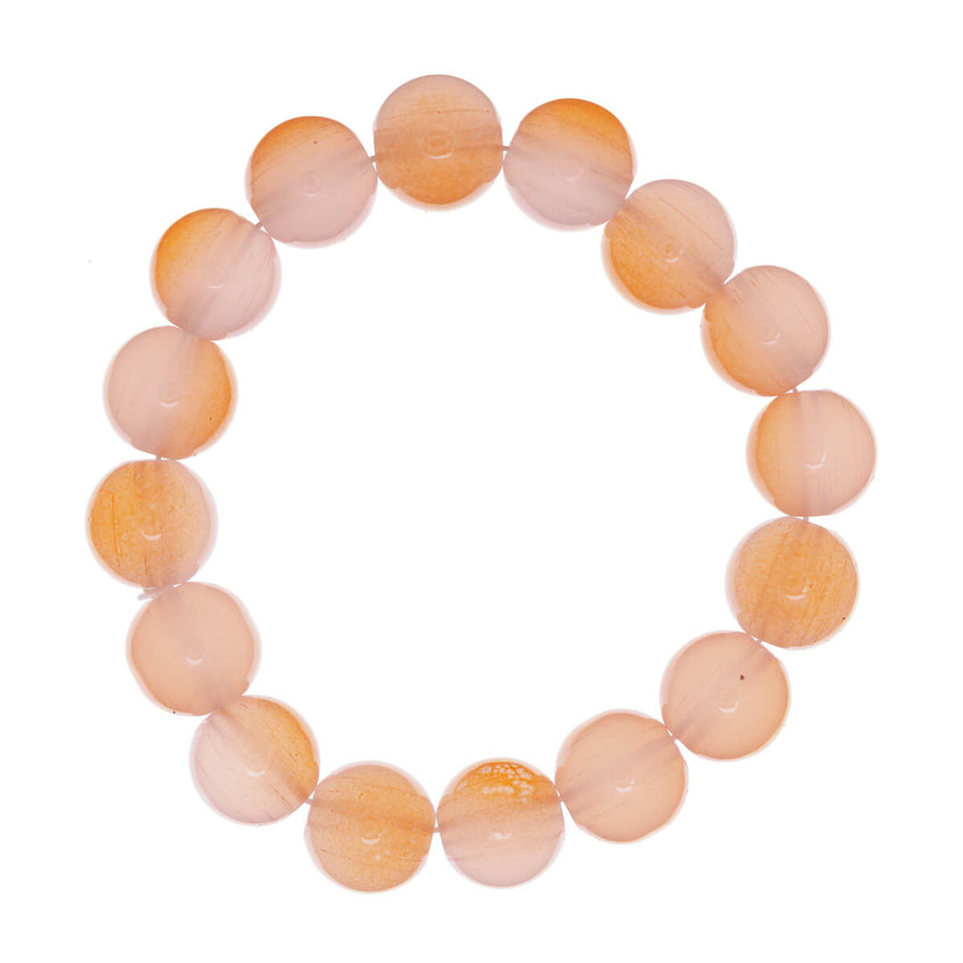 Flexible glass bead bracelet 12mm