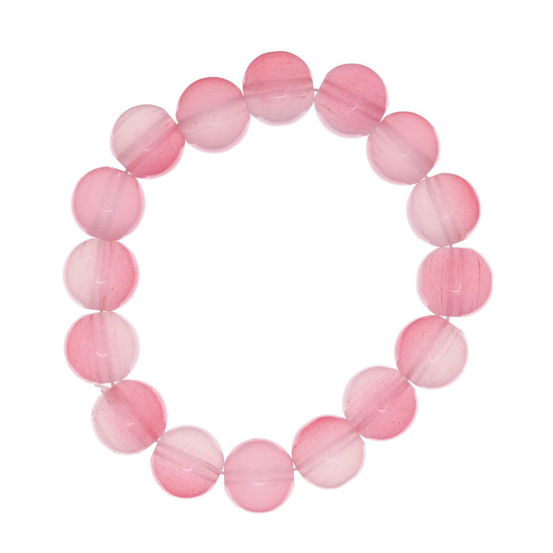 Flexible glass bead bracelet 12mm