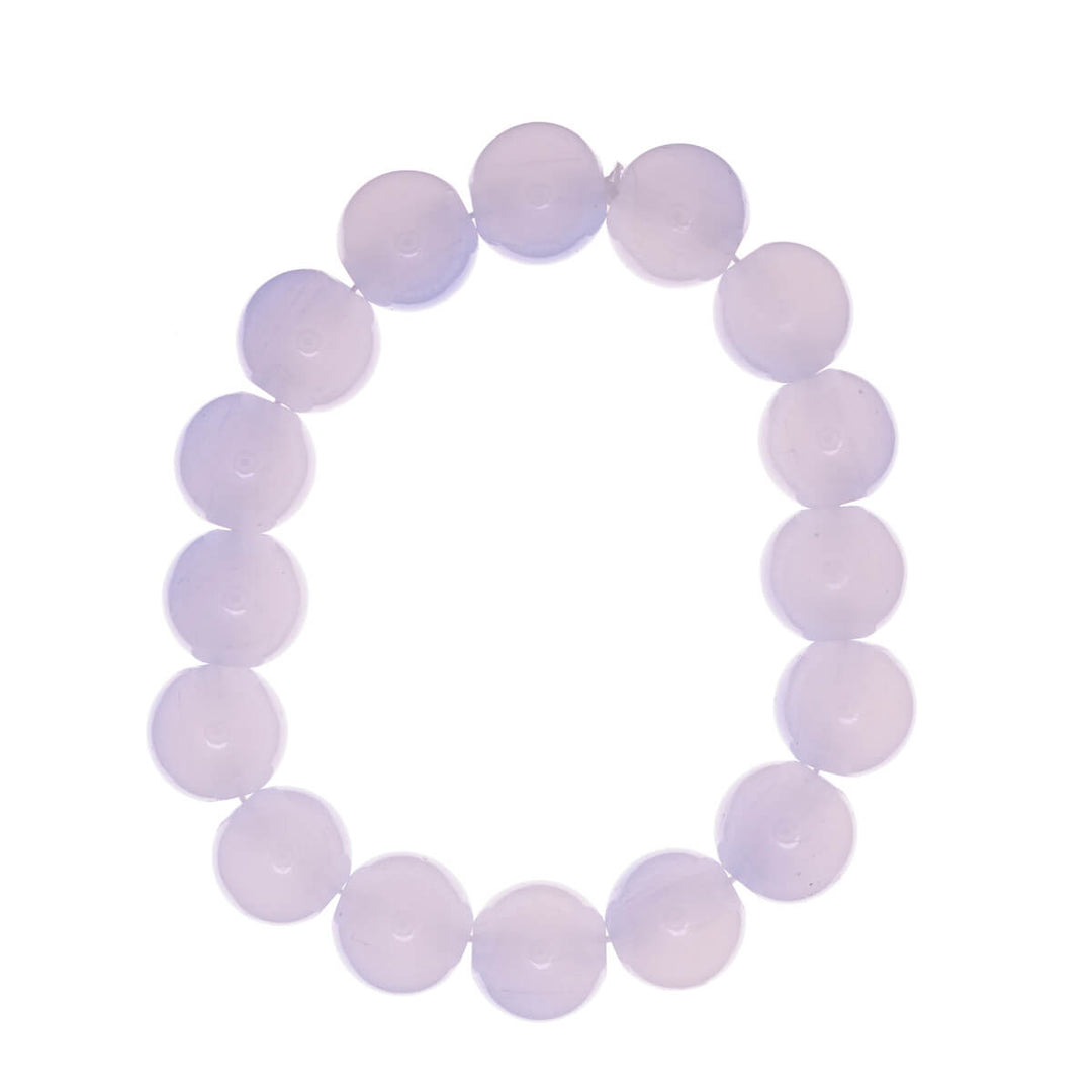 Flexible glass bead bracelet 12mm