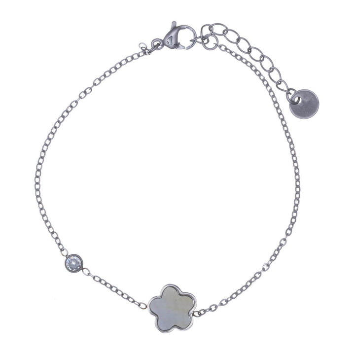 Steel bracelet pearl flower (Steel 316L)