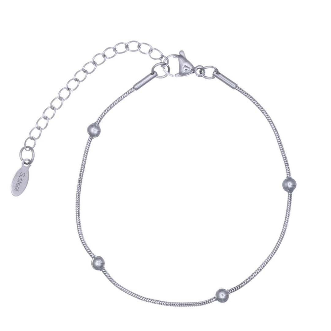 Steel bracelet with beads (Steel 316L)