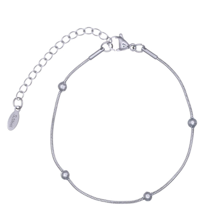 Steel bracelet with beads (Steel 316L)